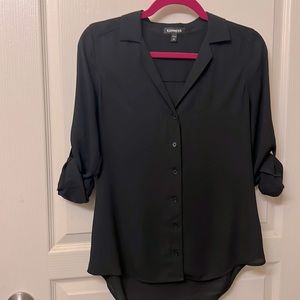 EUC Express Portofino black button down shirt - XS